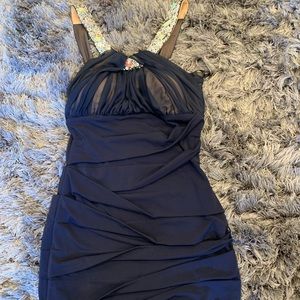 Body con rouched mini dress